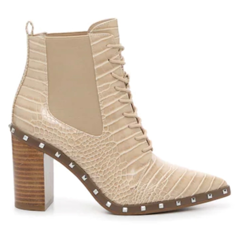 Nude Booties with stud detail
